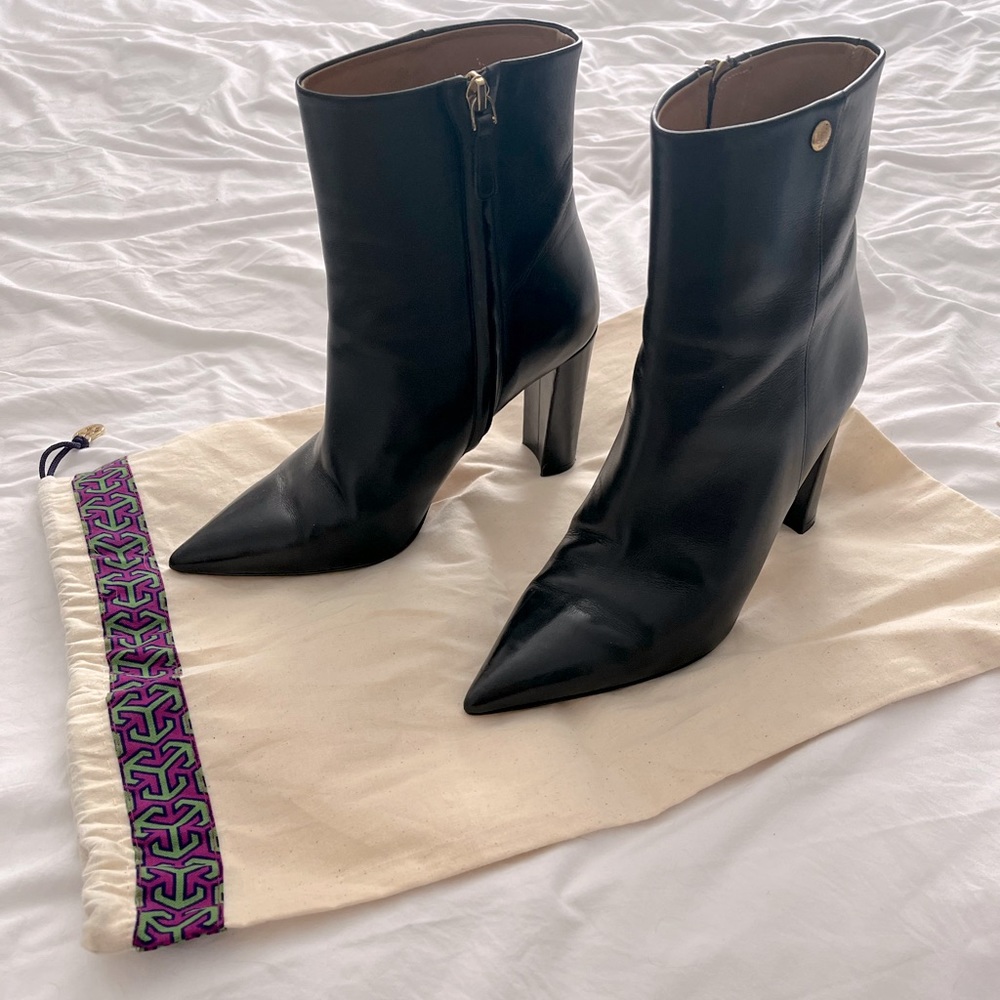 Tory Burch Black Heel Booties